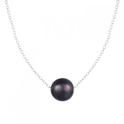 Sterling Silver 10mm Freshwater Pearl 17" Necklace