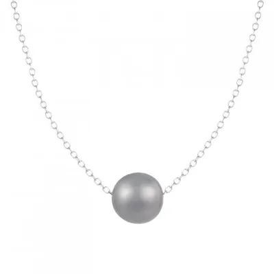 Sterling Silver 10mm Freshwater Pearl 17" Necklace