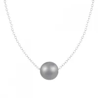 Sterling Silver 10mm Freshwater Pearl 17" Necklace