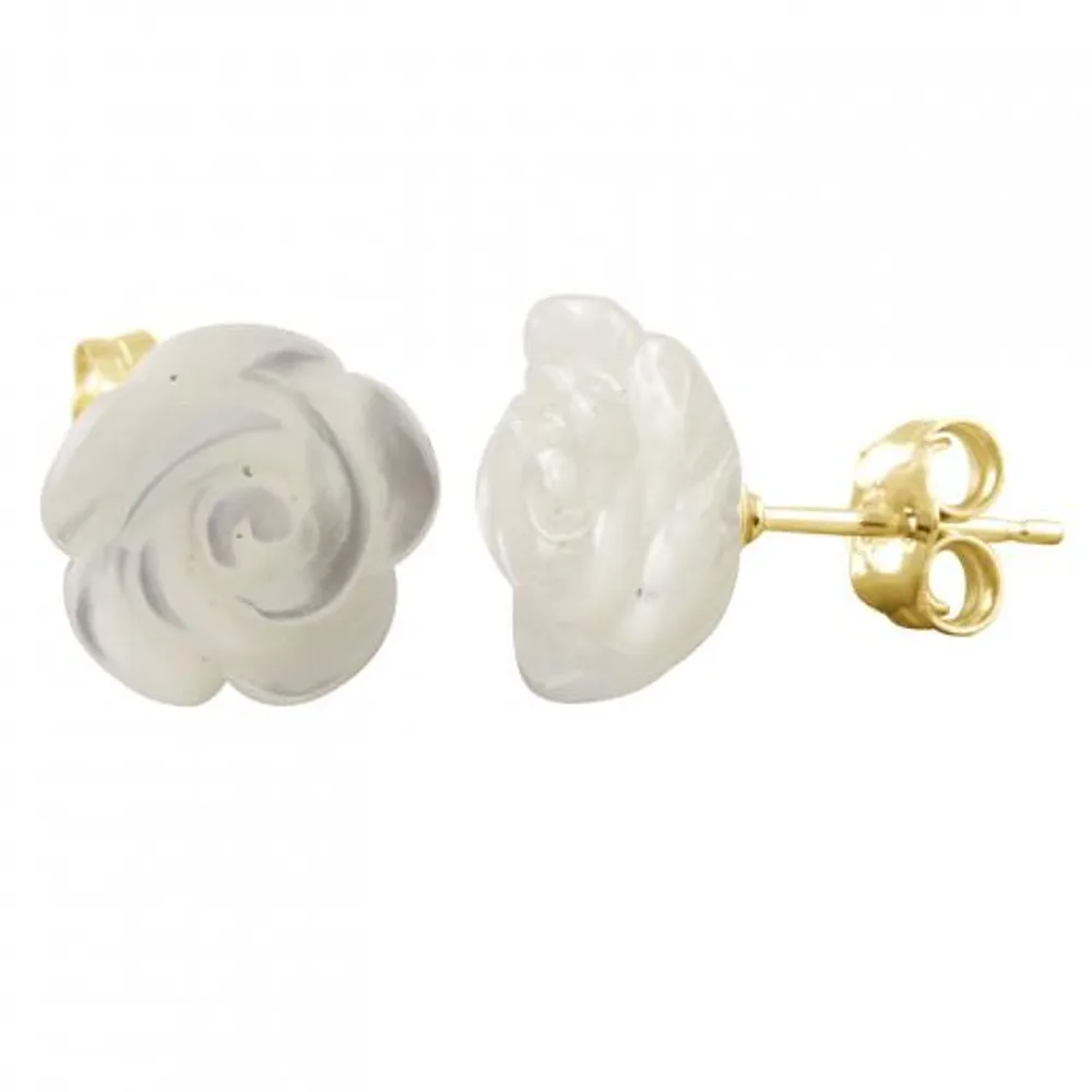 14k White Gold 75 mm Pearl Stud Earrings  Betz Jewelers
