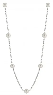 Sterling Silver 8-9mm White Freshwater Pearl 20" Necklace