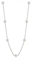 Sterling Silver 8-9mm White Freshwater Pearl 20" Necklace