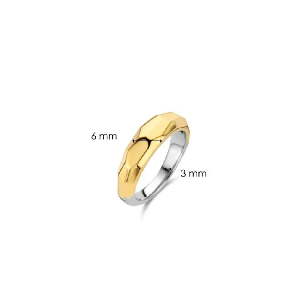 Ti Sento Geometry Gold-Tone Ring