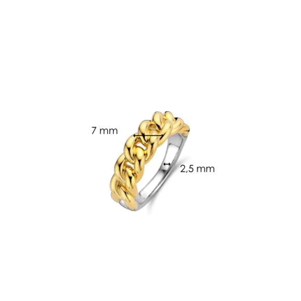 Ti Sento Chunky Braid Gold-Tone Ring