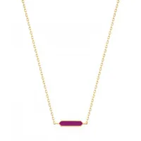 Ania Haie Berry Enamel Gold Bar Necklace