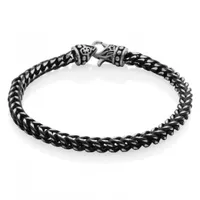 SteelX Stainless Steel Antique Round Curb Bracelet