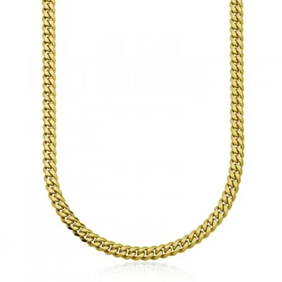 SteelX Stainless Steel Gold Curb Chain