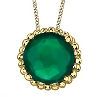 10K Yellow Gold Green Onyx Pendant