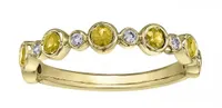 10K Yellow Gold Yellow Sapphire & Diamond Ring