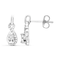 Sterling Silver White Topaz Earrings