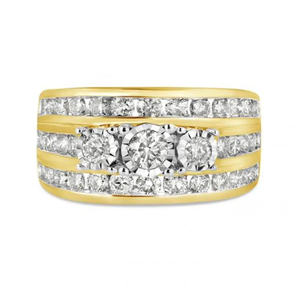 10K Yellow Gold 2.00CTW Diamond Fashion Band