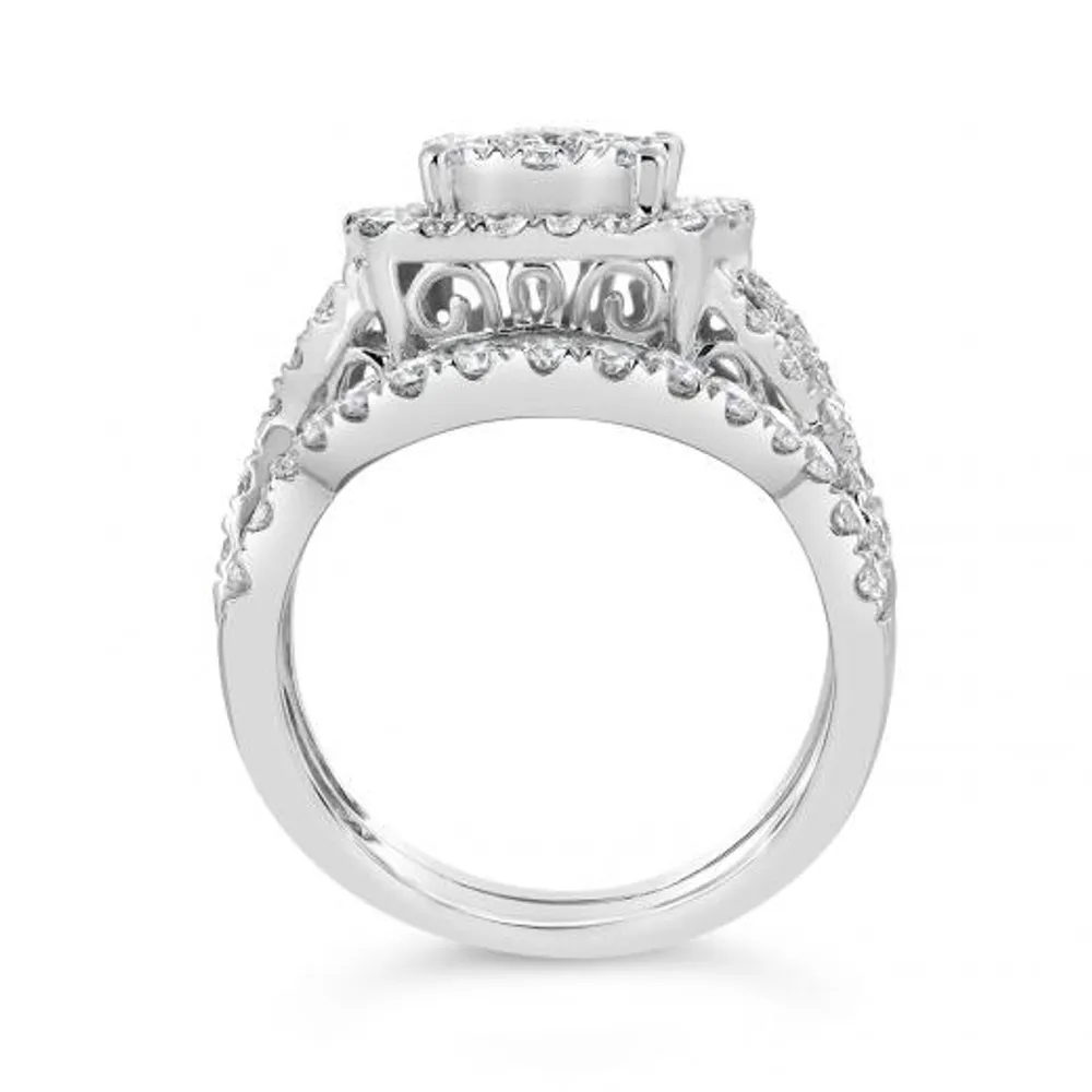 10K White Gold Diamond Bridal Set 2.00CTW I2/HI