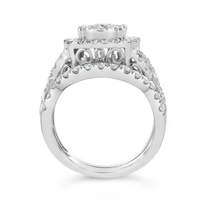 10K White Gold Diamond Bridal Set 2.00CTW I2/HI