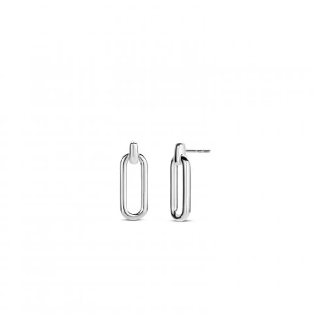 Ti Sento Silver-Tone Link Earrings