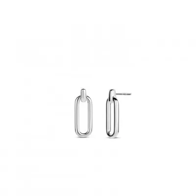 Ti Sento Silver-Tone Link Earrings