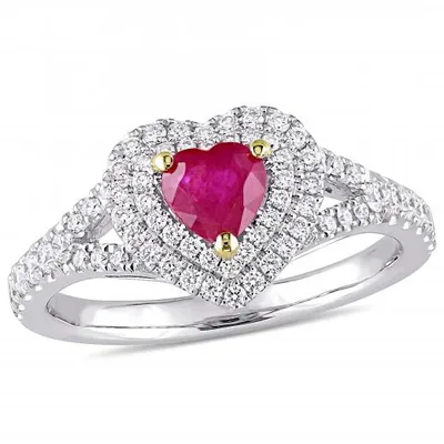 Julianna B 14K White Gold Ruby & Diamond Ring