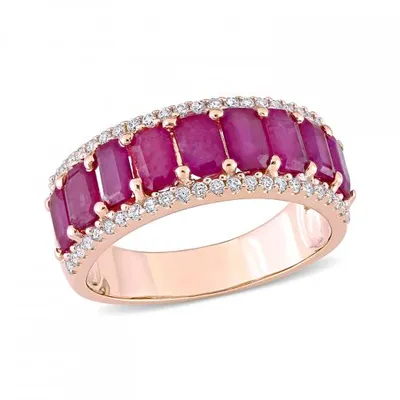 Julianna B 14K Rose Gold Ruby & Diamond Ring