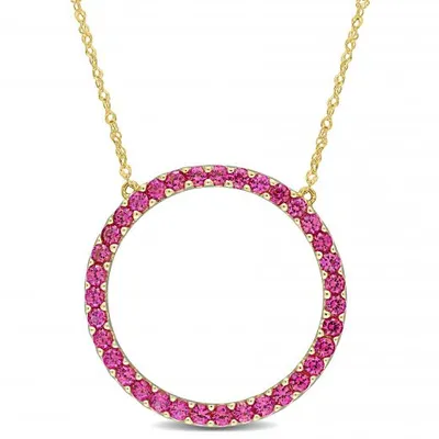 Julianna B 10K Yellow Gold Created Ruby Pendant