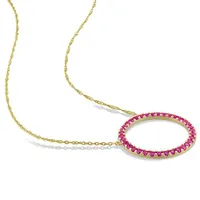 Julianna B 10K Yellow Gold Created Ruby Pendant