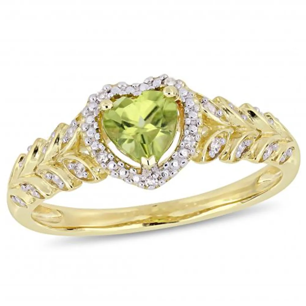 Julianna B 10K Yellow Gold Peridot & Diamond Ring