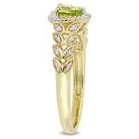 Julianna B 10K Yellow Gold Peridot & Diamond Ring