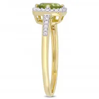 Julianna B 10K Yellow Gold Peridot & Diamond Ring