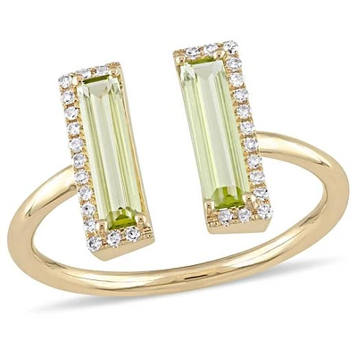 Julianna B 14K Yellow Gold Peridot & Diamond Ring