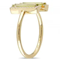 Julianna B 14K Yellow Gold Peridot & Diamond Ring