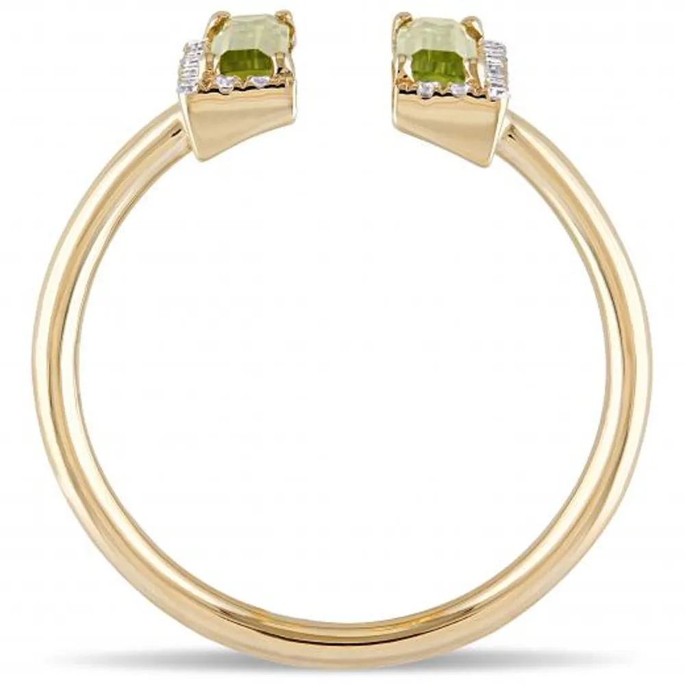 Julianna B 14K Yellow Gold Peridot & Diamond Ring