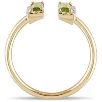 Julianna B 14K Yellow Gold Peridot & Diamond Ring