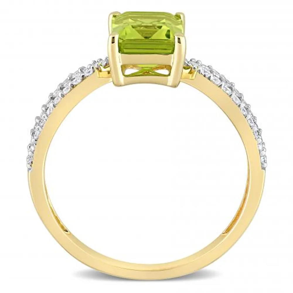 Julianna B 14K Yellow Gold Peridot & Diamond Ring