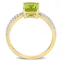 Julianna B 14K Yellow Gold Peridot & Diamond Ring