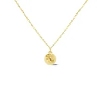 10K Gold 18" Ball Diamond Cut Necklace