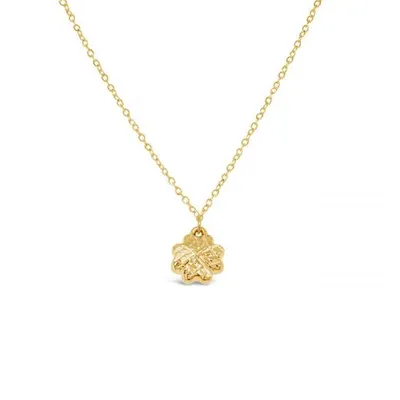 10K Yellow Gold 18" Clover Diamond Cut Necklace