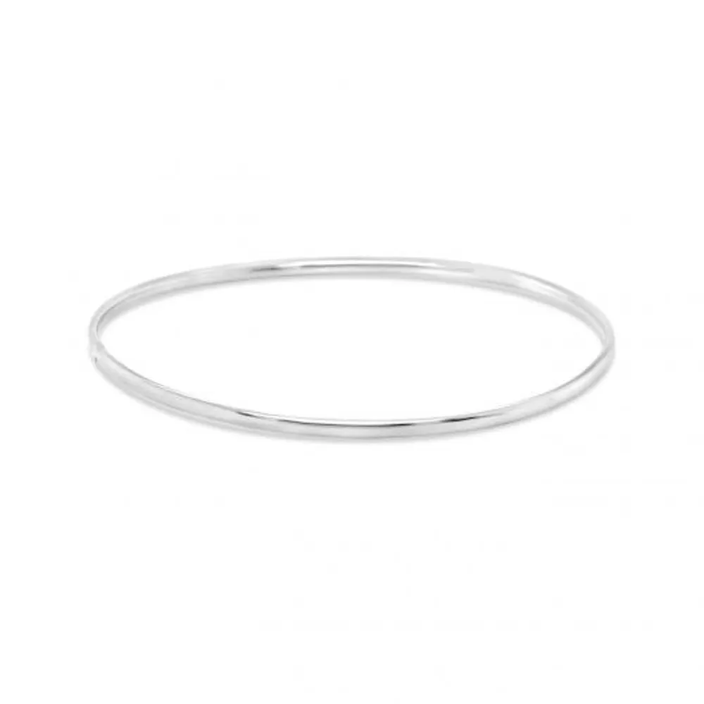 10K White Gold 65mm High Polished Bangle