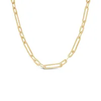 10K Yellow Gold 17" Paperclip Necklace