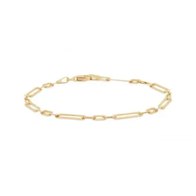 10K Yellow Gold 7.25" Paperclip Bracelet