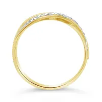 10K Tri-Gold Crossover Ring