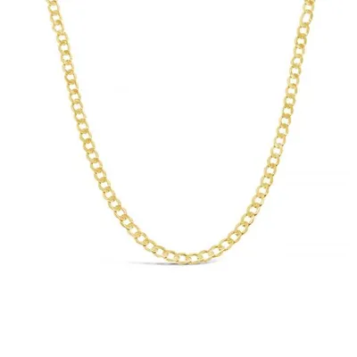 10K Yellow Gold 20" 2.6mm Super Flat Solid Curb Chain