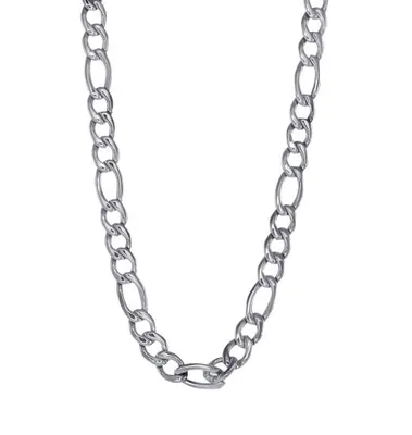 Stainless Steel 24" 6mm Polished Figaro Chain