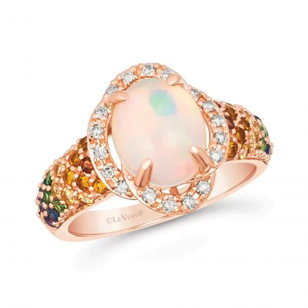 Le Vian 14K Strawberry Gold, Opal, Vanilla Diamond & Multistone Ring