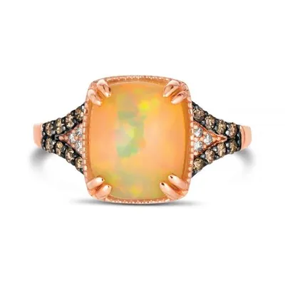 Le Vian 14K Rose Gold Opal & Diamond Ring
