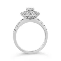 Glacier Fire 14K White Gold Oval Bridal Ring 1.44CTW I1/IJ