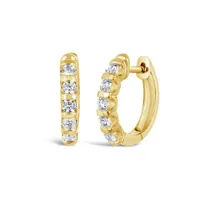 10K Yellow Gold Diamond Hoops 0.48ctw