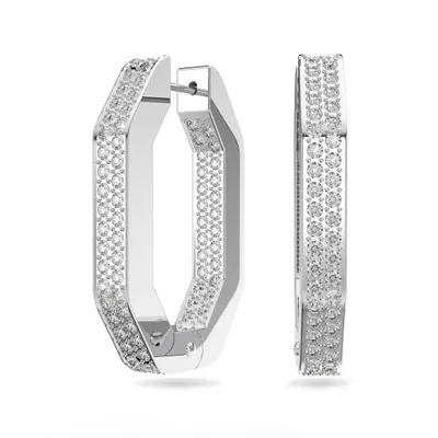 Swarovski Dextera Octagon Hoop Earrings