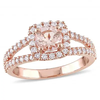 Julianna B 14K Rose Gold Morganite & Diamond Ring