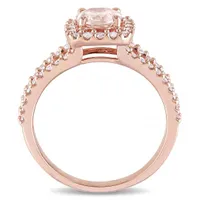 Julianna B 14K Rose Gold Morganite & Diamond Ring