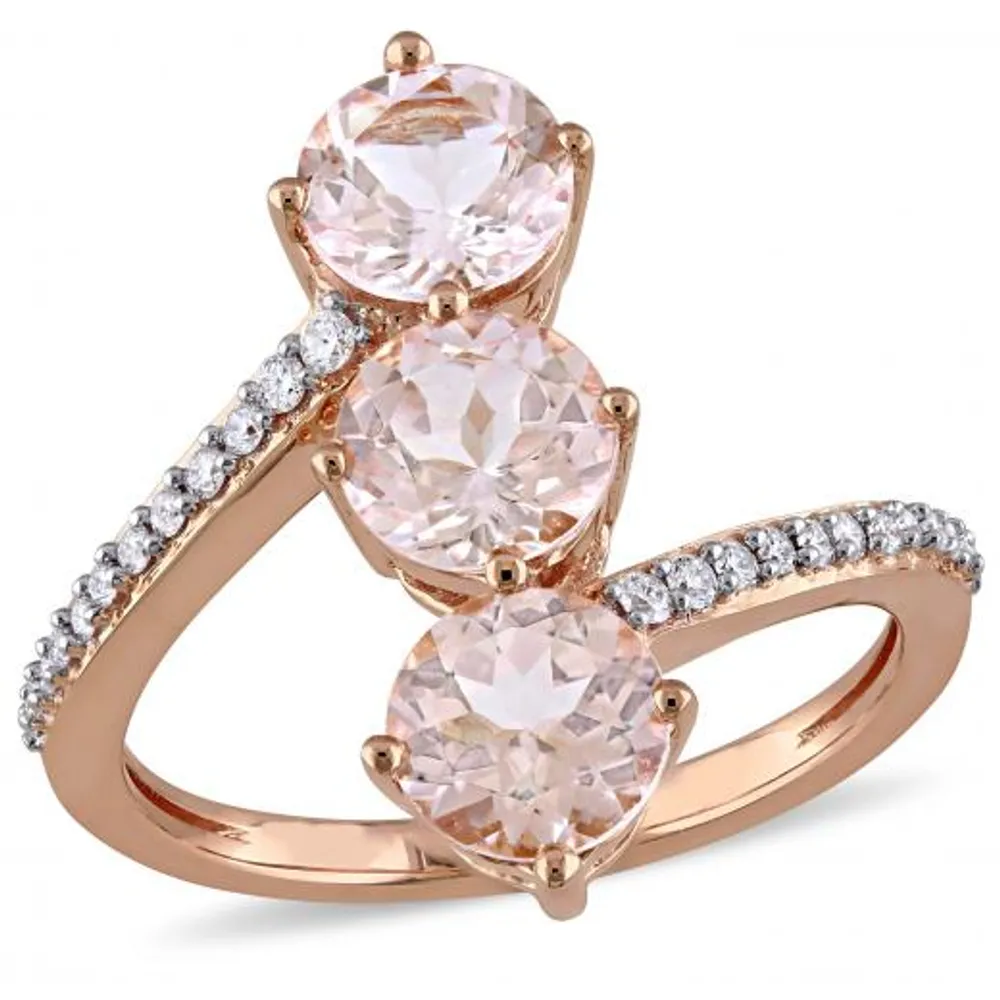 Julianna B 14K Rose Gold Morganite & Diamond Ring