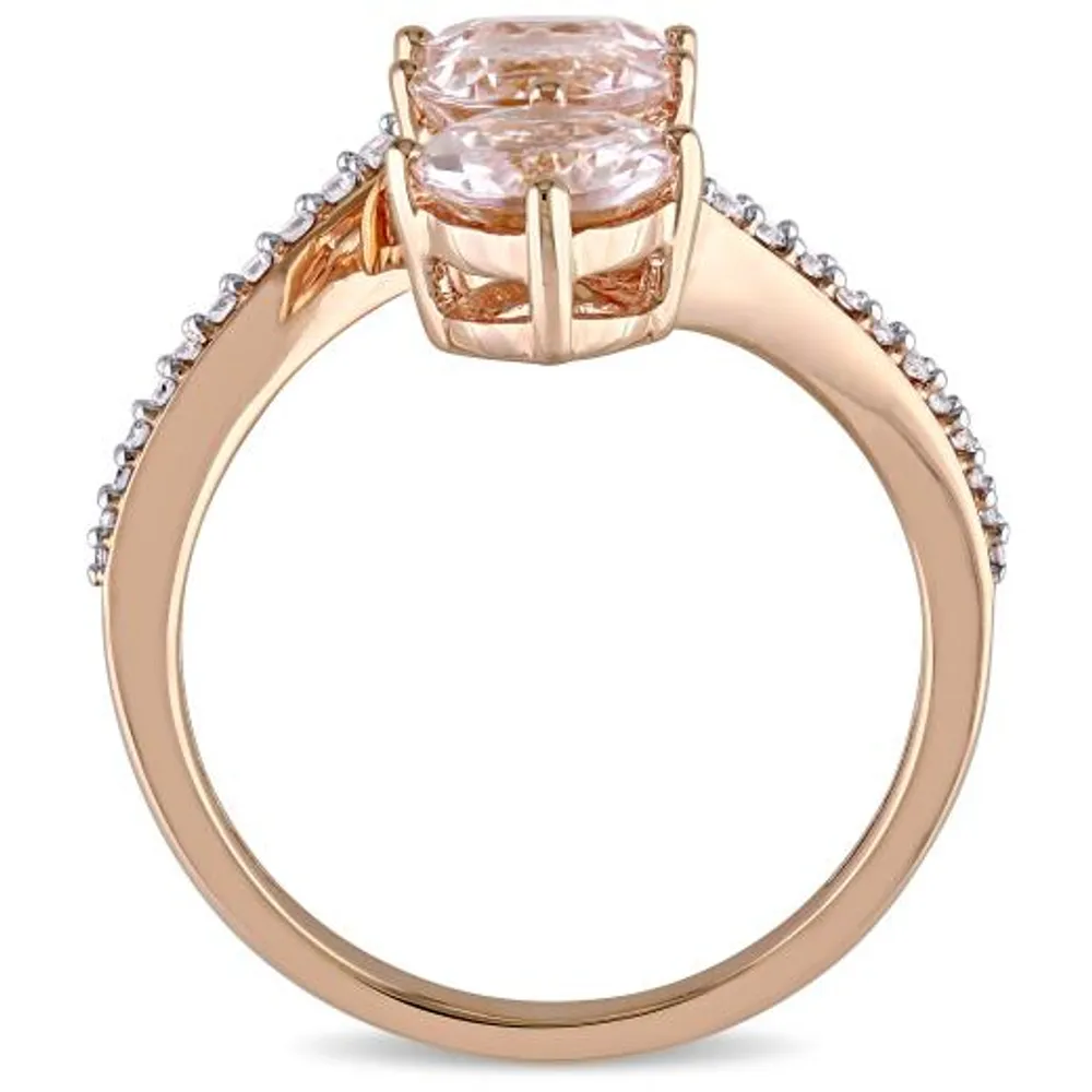 Julianna B 14K Rose Gold Morganite & Diamond Ring