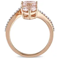 Julianna B 14K Rose Gold Morganite & Diamond Ring